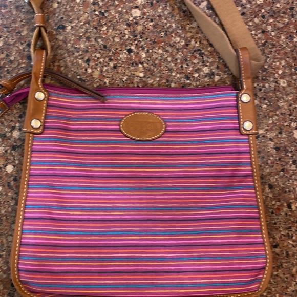FOSSIL STRIPED SHOULDER BAG - Picture 3 of 8